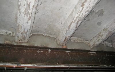 Forjats de fusta en mal estat per humitat i podridura